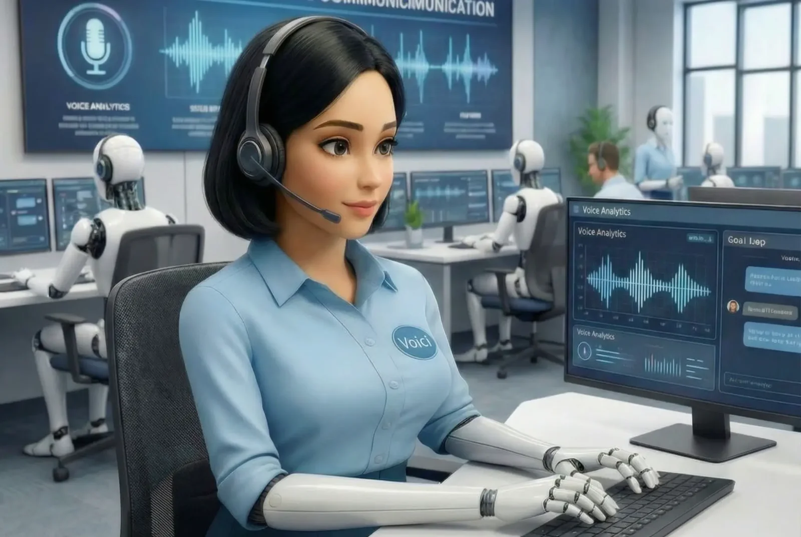 The VOICI voice assistant answering a call